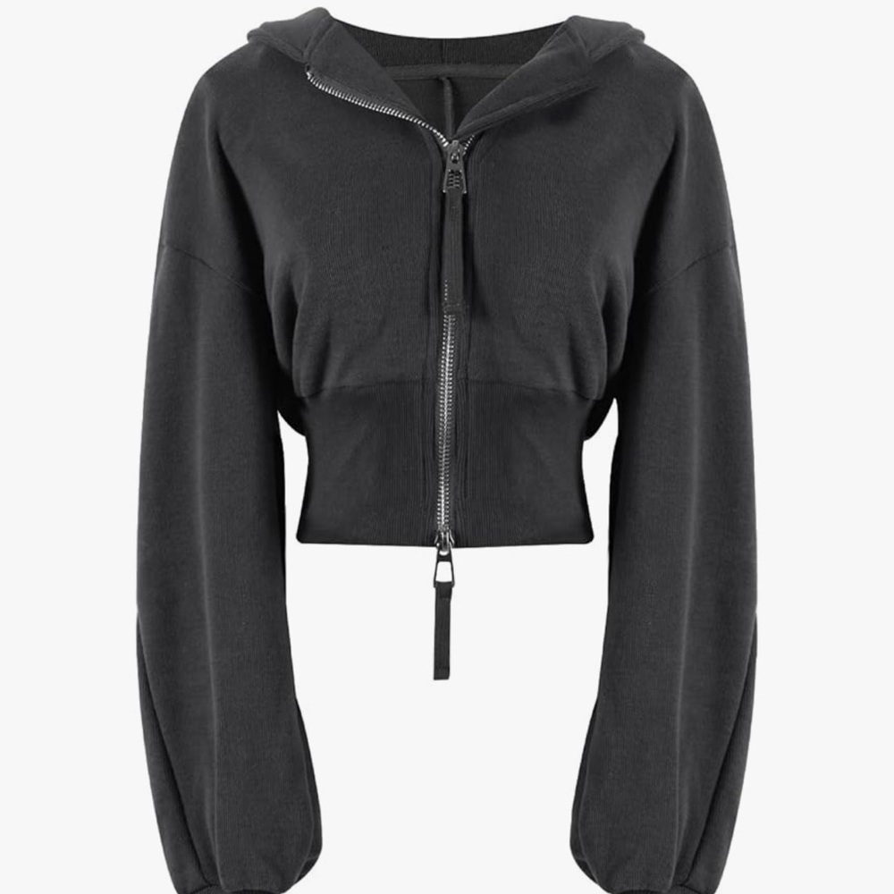Charcoal/grey Cropped Hoodie